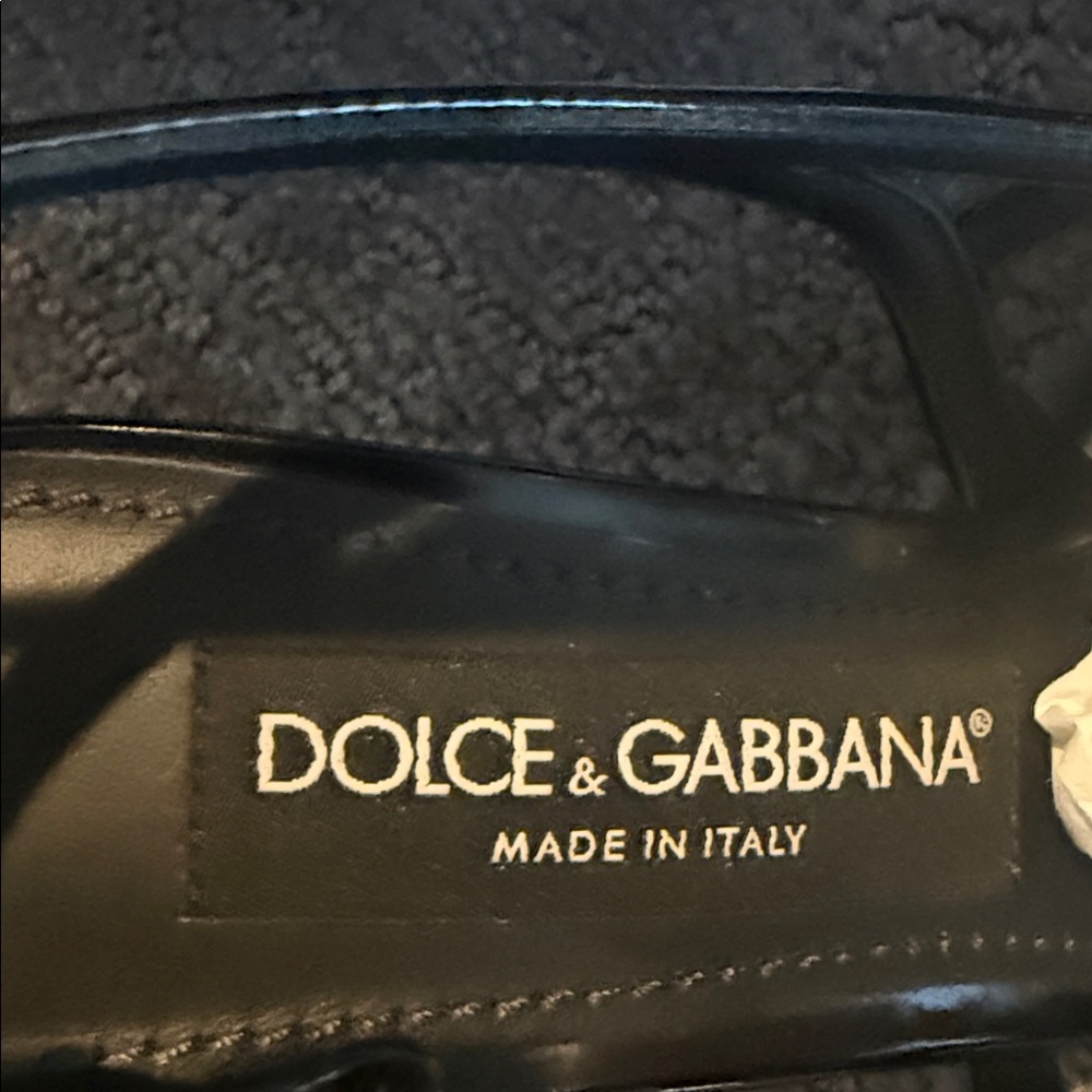 Dolce & Gabbana Lollo Slingback Pumps Black Leather Size 36 NIB - Picture 13 of 14